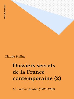 cover image of Dossiers secrets de la France contemporaine (2)